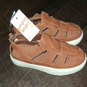 Jumping Beans Tan Sandals with White Soles